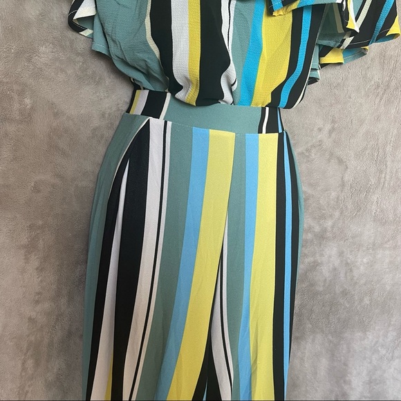 Macy's Bar III Matching Top and Pants Striped Set - Picture 10 of 16